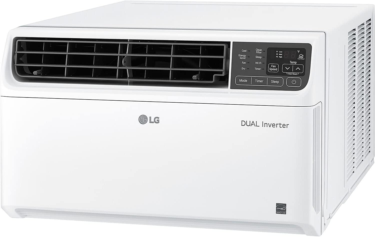 LG 23,500 BTU Dual Inverter Smart Window Air Conditioner, 230V, Air Conditioner Cools Rooms up to 1,440 Sq. Ft., Ultra Quiet Operation, with LG ThinQ, Amazon Alexa & Hey Google, White