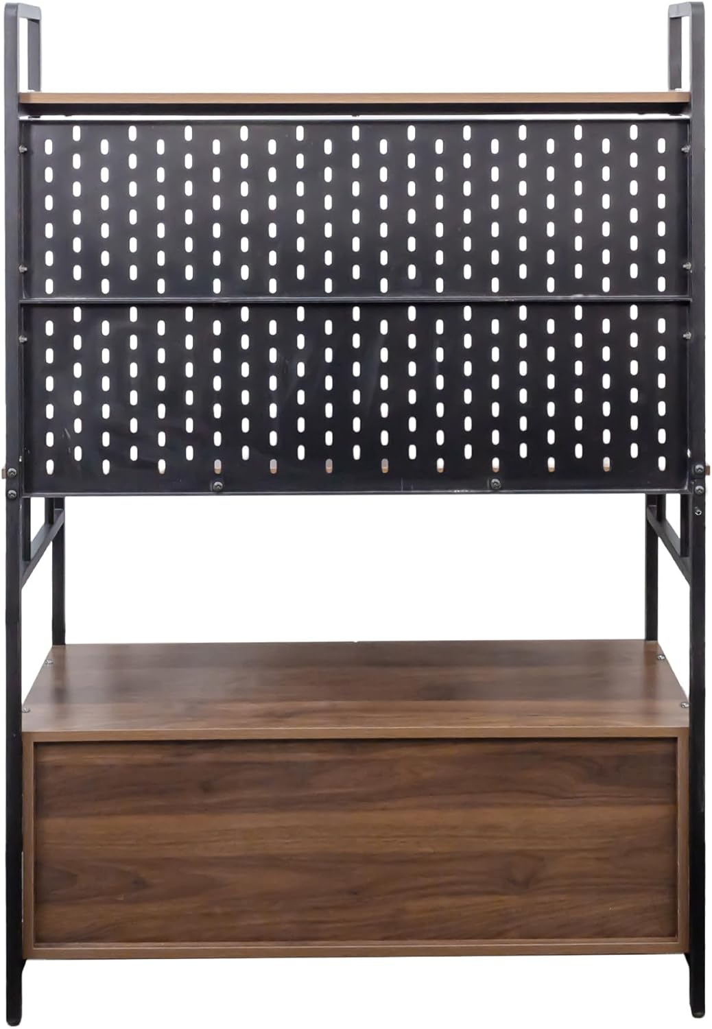 Kitchen Bakers Rack with Door, Microwave Oven Stand, Utility Storage Shelf, Durable Kitchen Organizer for Small Spaces