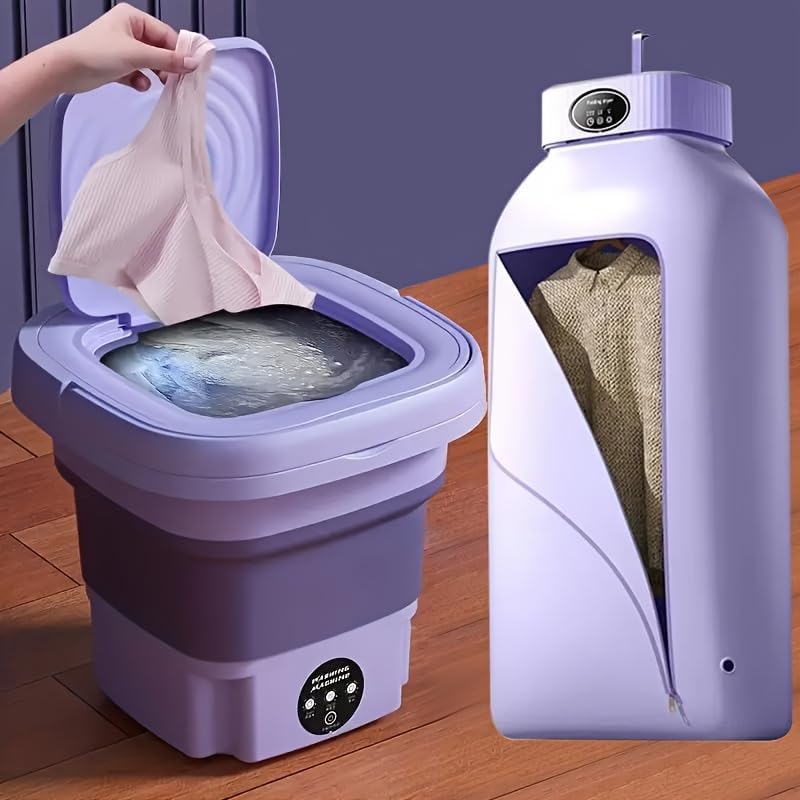 Portable Washing Machine And Dryer A Total of 2 Sets of Washing And Drying Sets, Folding Mini Small Lavadora Can Store Portable Dryers Simple To Use, Laundry Storage Organization