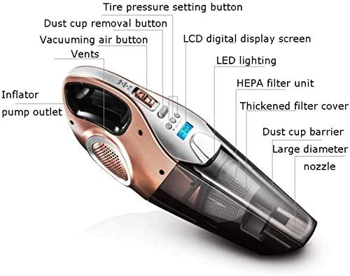Handheld Vacuum Cordless, Hand Vacuum Portable Vacuum Cleaner with Li-ion Battery Rechargeable Quick Charge Tech, Wet Dry Car Vacuum for Home and Car Cleaning ﻿