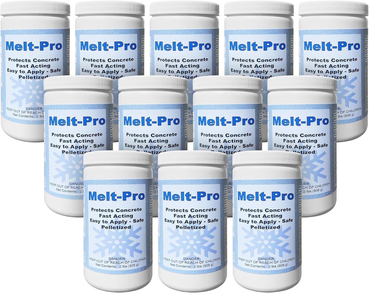 Detco-Snow & ICE MELT - 2 LB Shaker (CASE of 12) - Unique Polymer Formula, Safe Around Pets, Lawn, Shrubs, Sidewalks, Porches and Driveways.