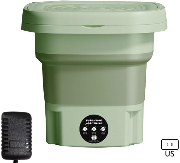 M2EE Foldable Washing Machine Automatic Portable Mini Underwear Sock Small Items 10W Washing Machine with Centrifuge 8L (Color : PL)