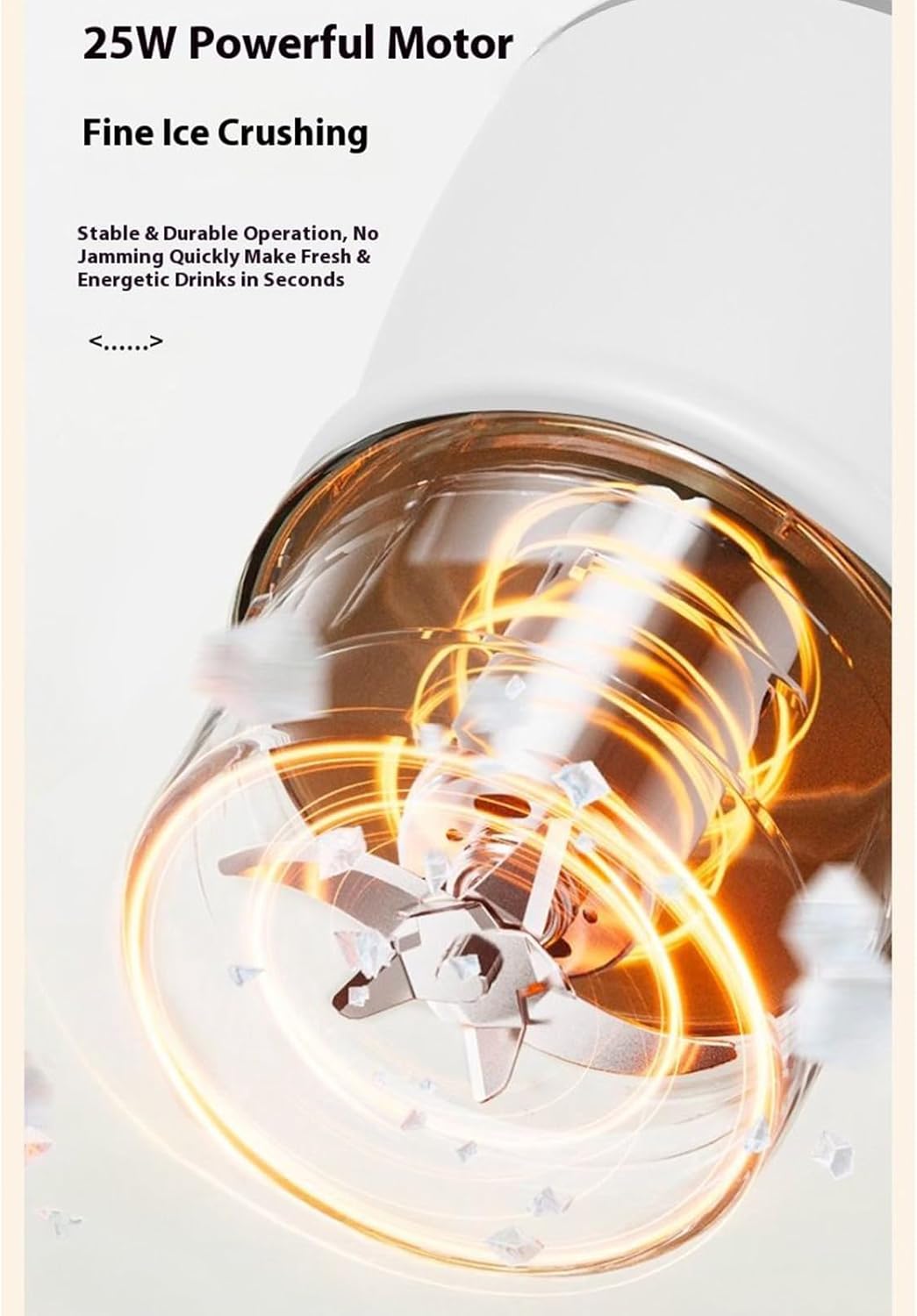 Travel Blender - Compact Cordless Juicer Bottle for Smoothies and Shakes | 550ML Rechargeable Portable Mixer Cup with Leakproof Design, Ideal for Fruits, Vegetables, Gym, Office, or Outdoor Trips