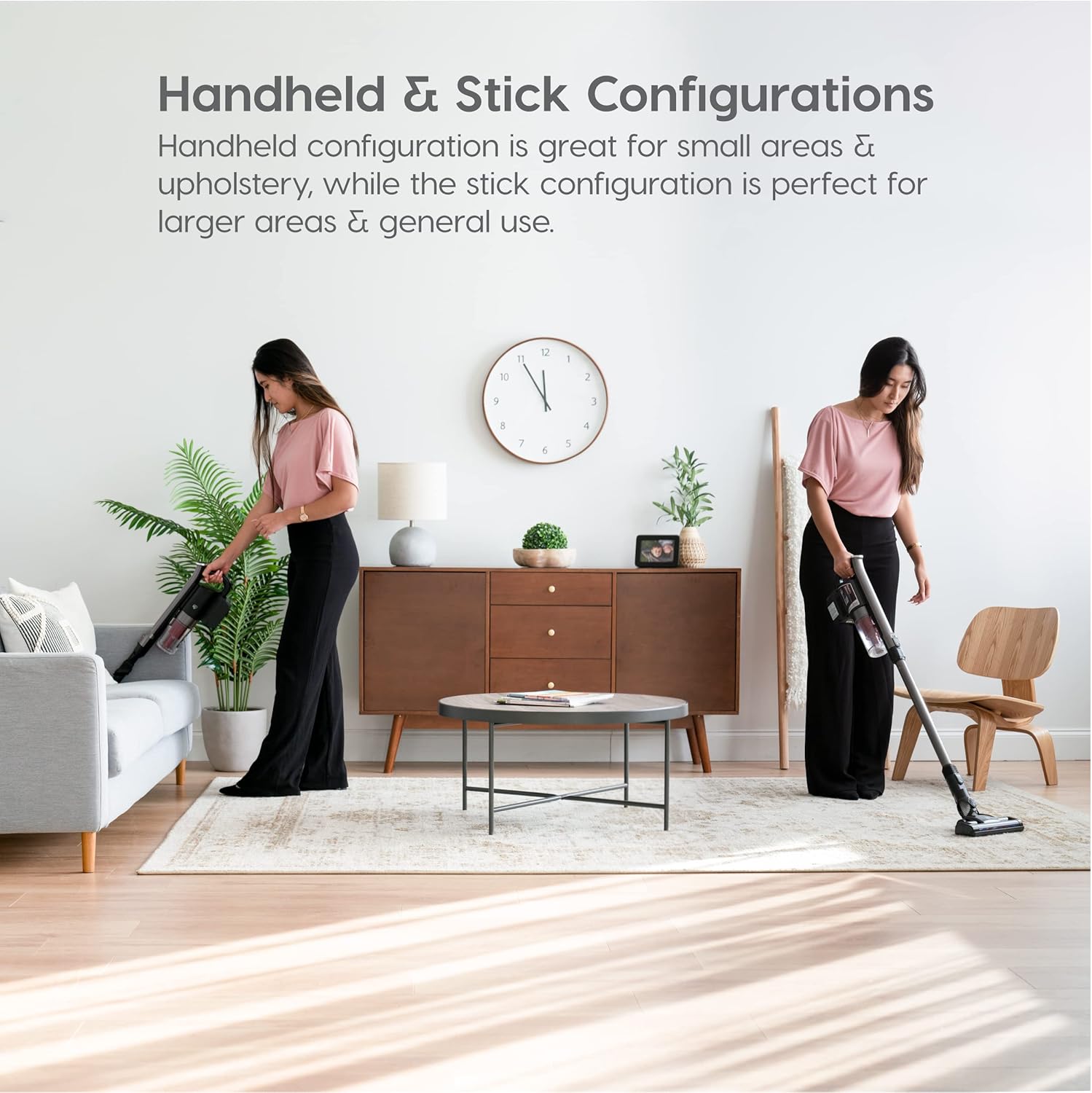 IRIS USA Cordless Stick Vacuum for Low-profile Rugs and Hard Floors, 4-in-1 Attachments, 9000Pa Suction LED Indicator, 55K RPM 35 Min Runtime Battery, Pet Hair Cleaner