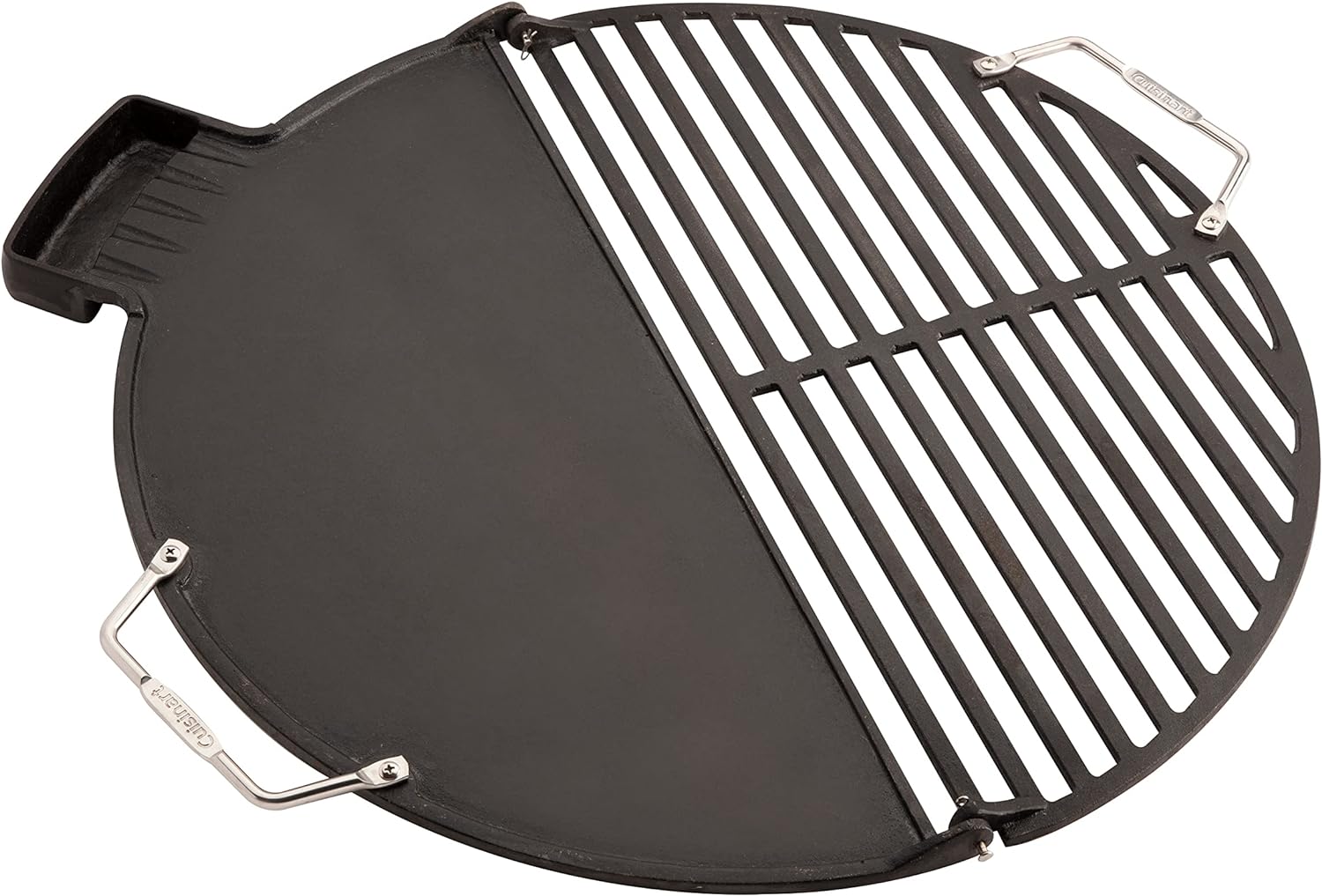 Cuisinart CHA-830 Cleanburn Fire Pit Griddle & Grill Top, Pre-Seasoned Cast Iron
