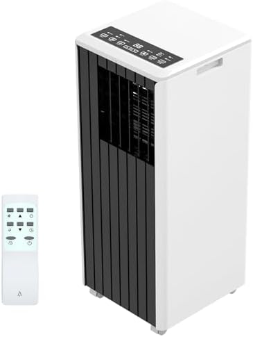 Portable Air Conditioners 8000 Btu, 4 in-1 Portable Ac Units Room Cools Up to 350 Sq.Ft, 4 in-1 Floor Ac Unit With Fan, Dehumidifier & Sleep Mode, Remote Control for Bedroom Dorms, Black