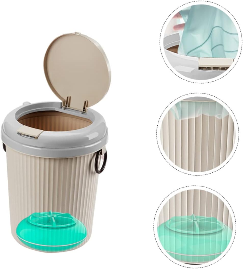 Portable Ultrasonic Washing Machine for Clothes Compact Desktop Turbine Washer Quick Clean Tool Low Noise and Sterilization Function for Home and Travel
