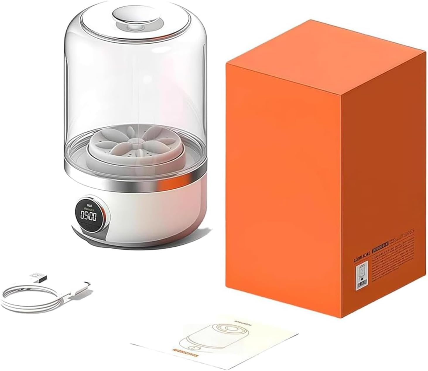 Underwear Washer,Portable Rechargeable Cordless Mini Washing Machine,Small Laundry Machine Ideal for Home, Apartment, Travel, Camping (White)