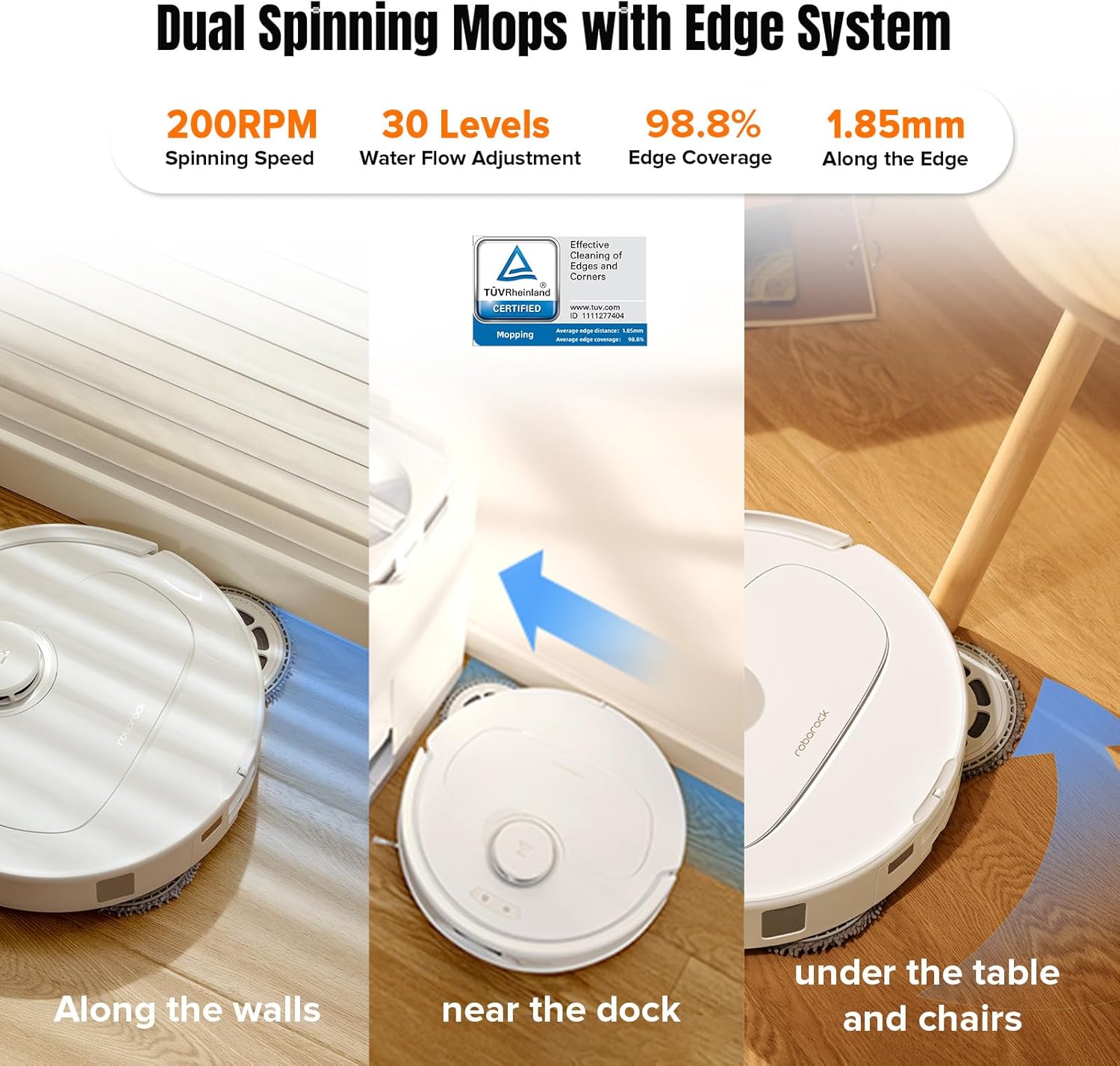 roborock Qrevo MaxV Robot Vacuum and Mop, FlexiArm Design, Hot Water Re-Wash & Re-Mop, Auto-Drying, Self-Emptying, 7000Pa Suction, Built-in Voice Assistant, Auto Mop Lifting(Renewed)