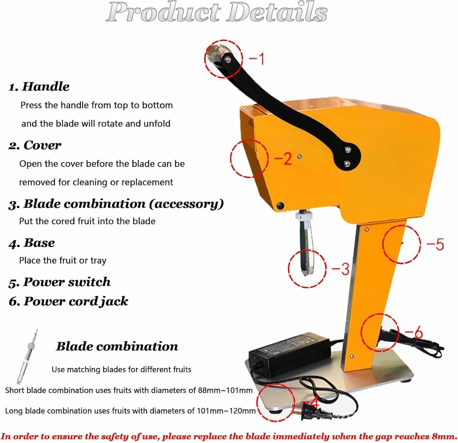 Commercial Electric Juicer Machine,48W Stainless Steel Fruit Juice Blender,Fresh Juice Blender, Tabletop Watermelon Pineapple Fruit Juicer-