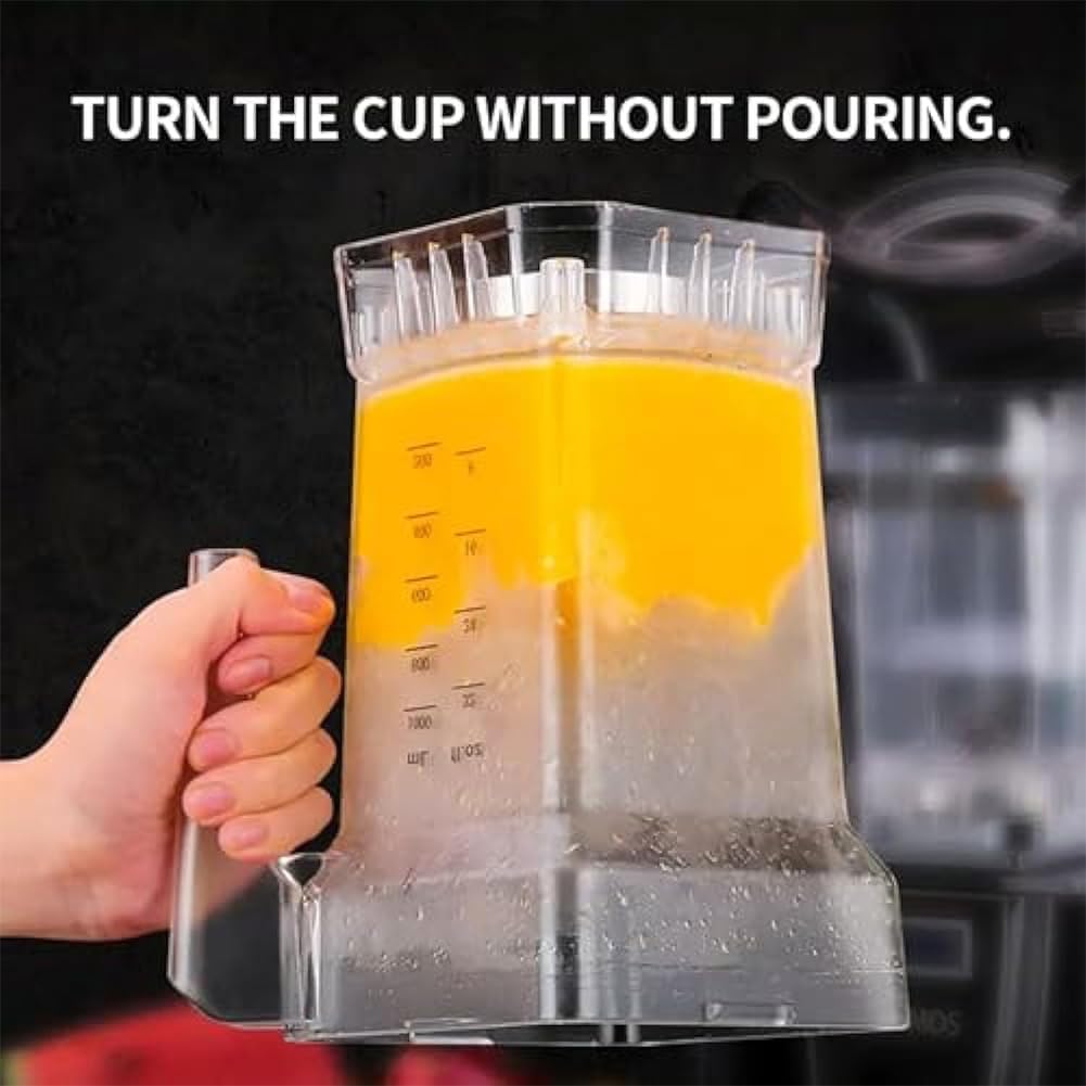 Blender Smoothie Maker, Commercial Stand Mixer with Sound Enclosure, Automatic Silent Wall Breaking Machine Ice Crusher, for Kitchen Milk Tea Coffee Dessert Leisure Shop B