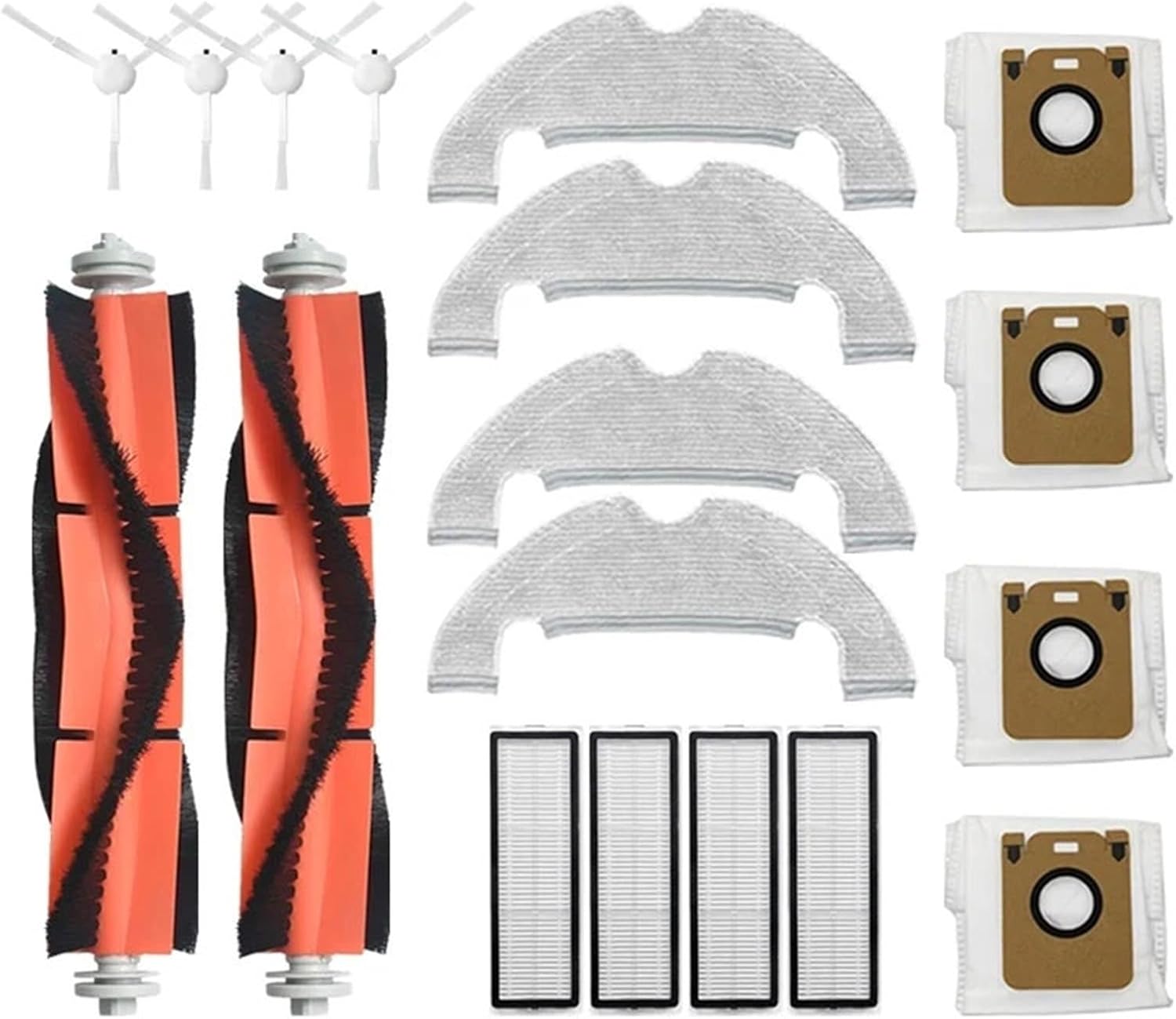 Compatible For Dreame Bot D10 Plus RLS3D Robot Vacuum 5-in-1 Maintenance Kit With HEPA Filter(Chocolate)