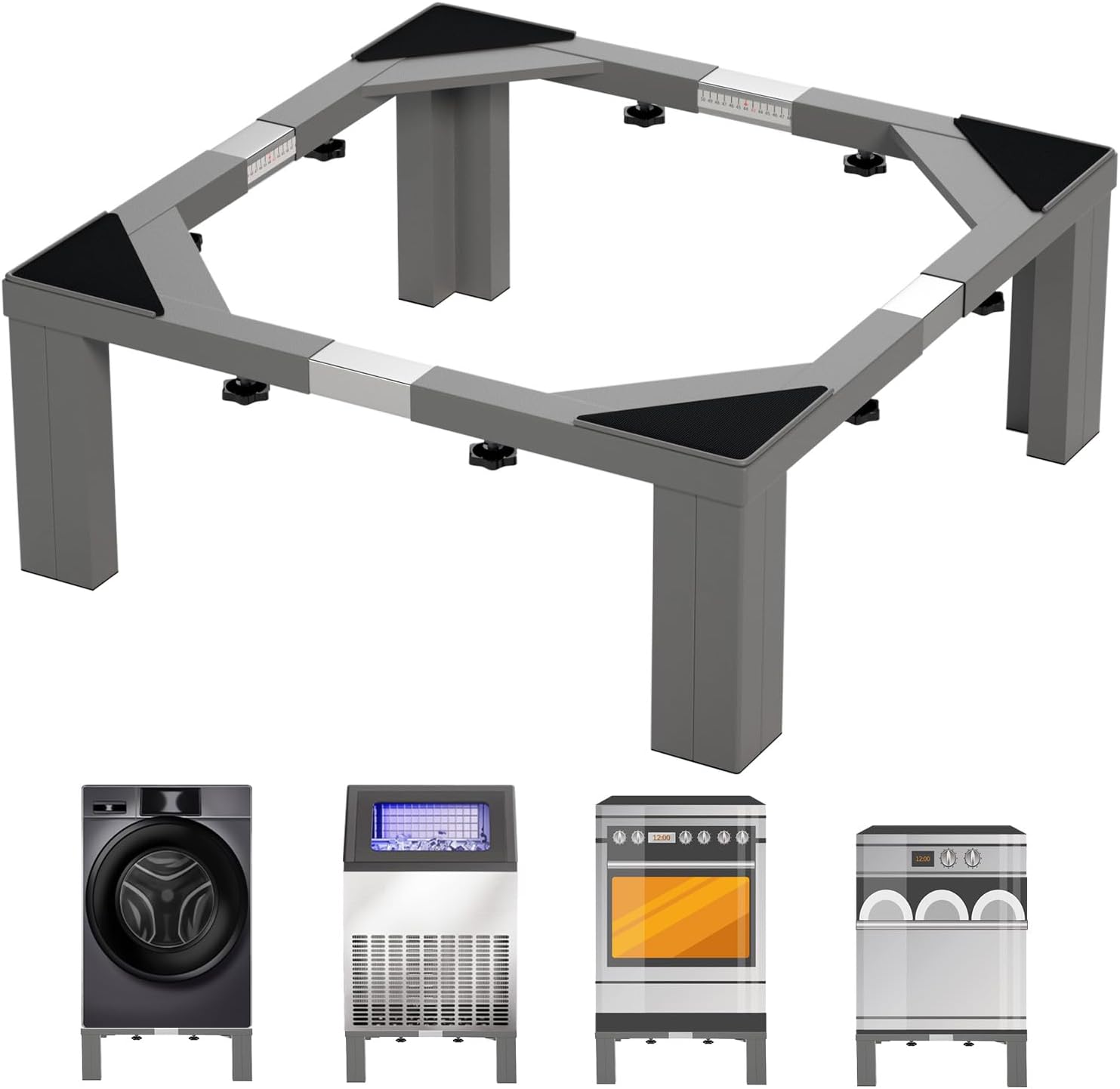 I'Ezonk Full size Heavy duty Stainless steel Laundry Pedestal , 12