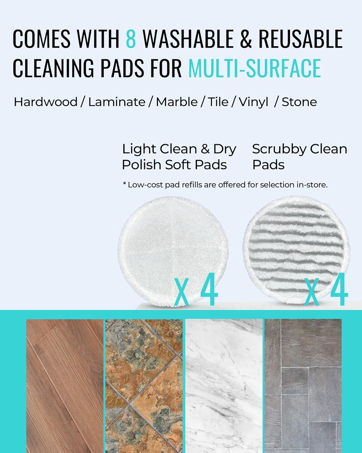 Steam Mop Floor Steamer Scrubber: Hardwood Tile Laminate and Vinyl Hard Surface Floors Scrub Cleaning Machine - Electric Power Spin Mops Wood Floor Cleaners Heavy Duty Scrubbing Mopping