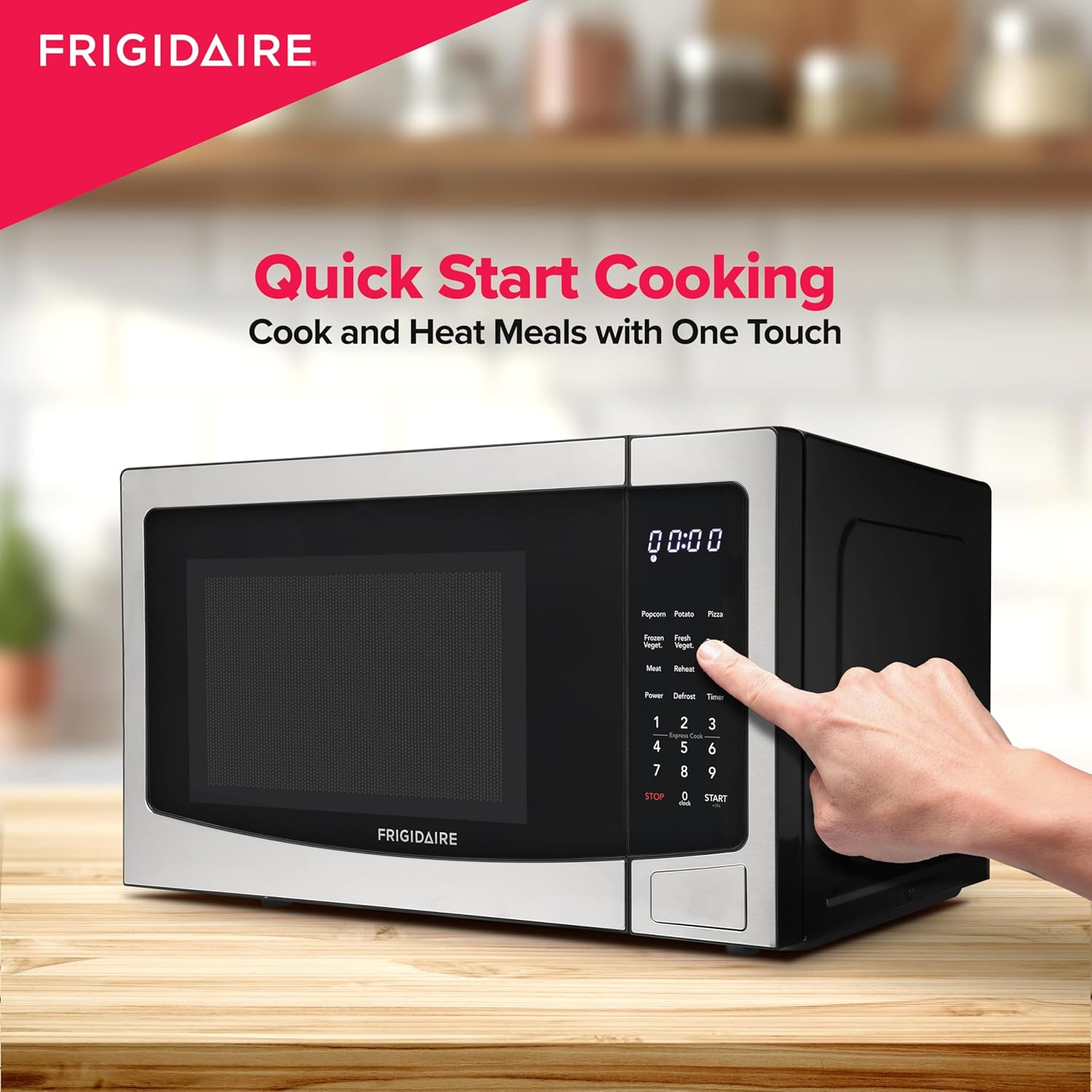 FRIGIDAIRE Stainless Steel Microwave Oven, Multi Function, Programmable, 1.1 Cu Ft 1000-Watt