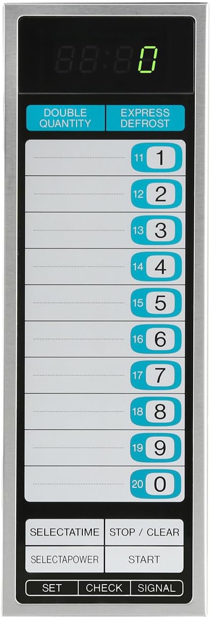 Sharp R25JTF Commercial Microwave Oven, 2100W, Heavy-Duty, 0.70 Cu. Ft. Stainless Steel, 20 Program Inputs, 3-Stage Cooking, Selectapower™, Express Defrost™, Digital Display