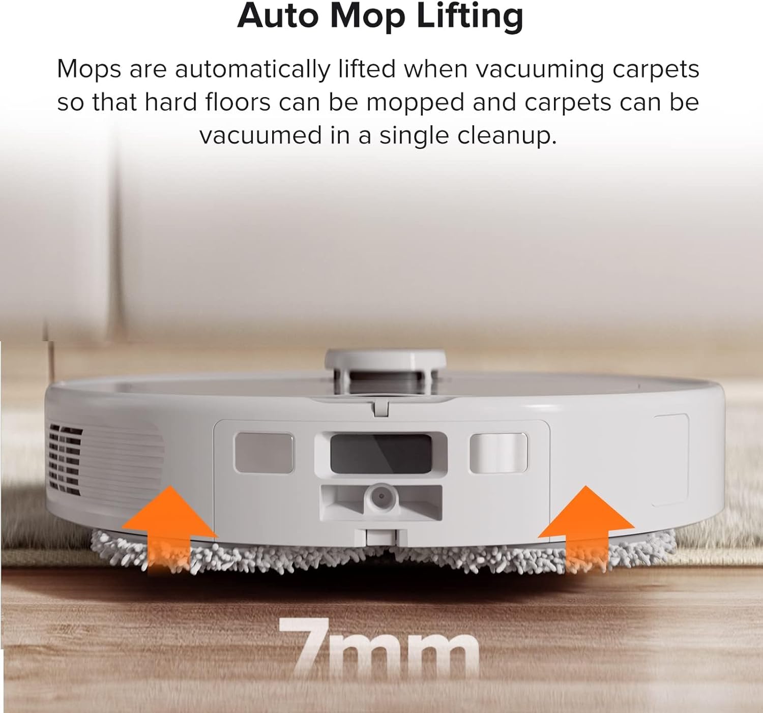 roborock Qrevo Robot Vacuum and Mop, Auto-Drying, Auto Mop Washing, Dual Spinning Mops, Auto Mop Lifting, Self-Refilling, Self-Emptying, Reactive Tech Obstacle Avoidance, 5500Pa, White (Renewed)