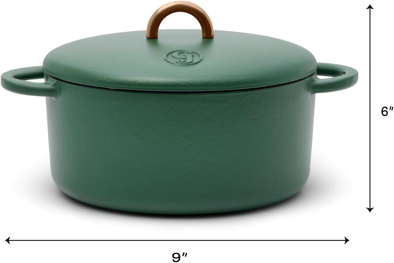 Great Jones Dutch Baby Dutch Oven with Lid (Broccoli, 3.5-Quart) | Enameled Cast Iron, Round Shape | Safe for Stovetops & Ovens up to 500°F | Space-Saving & Dishwasher-Friendly | Small-Batch Cooking