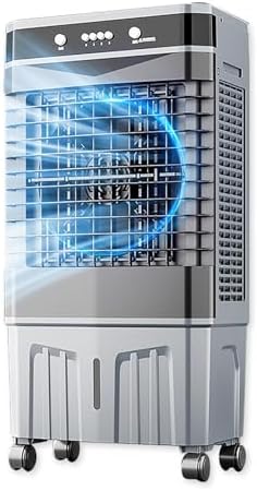 Swamp Cooler Air Conditioner, Evaporative Air Cooler with 4 Ice Box, 120°Oscillation, Portable Cooling Fan with 3 Speeds for Bedroom Home Office(48x35x115cm/19x14x45inch)