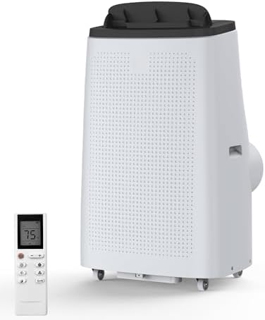 Portable Air Conditioner 14,000 BTU with Built-In Dehumidifier - Portable AC Unit for Rooms Up to 750 Sq Ft - Sleep Mode, Swing Fan, 24H Timer, Remote Control, Window Kit