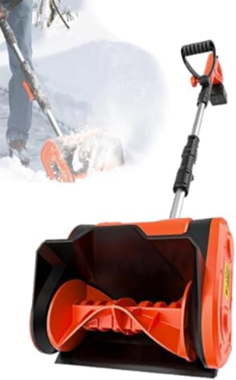 Electric Snow Shovel, 650w Portable, Hand-Push Detachable, Telescopic Adjustment, Suitable for Urban Roads and Factory Roads