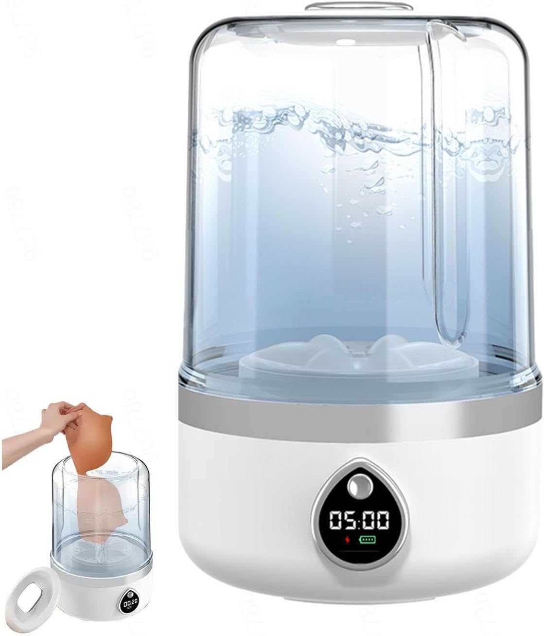 Portable Laundry Cup two-way turbine scrubbing Washer Machine Portable USB Charging with 2 Modes for Bra, Underwear, Socks