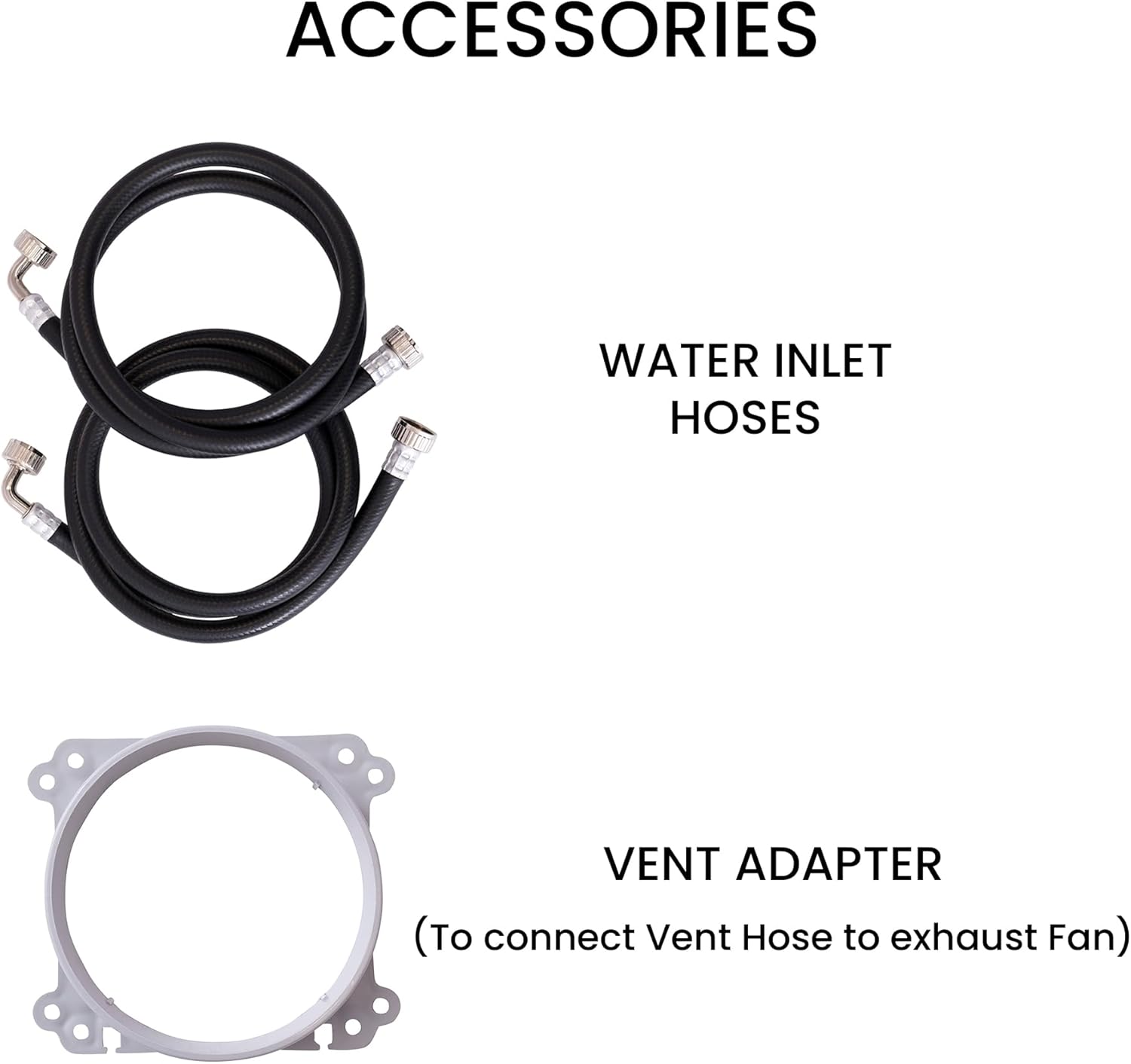 1.6 cu.ft. CONVERTIBLE Compact Combo Washer Dryer with Pet Cycle (White)