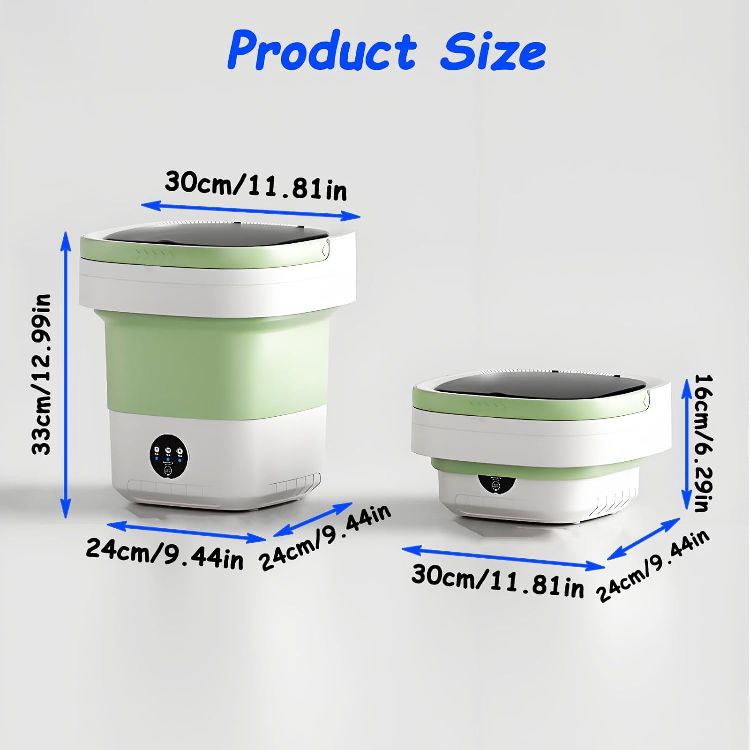 Home Mini Foldable Washing Machine, 12L Small Washing Machines With Spin Basket, For Apartments, Dorm, RV, Trave (Purples)