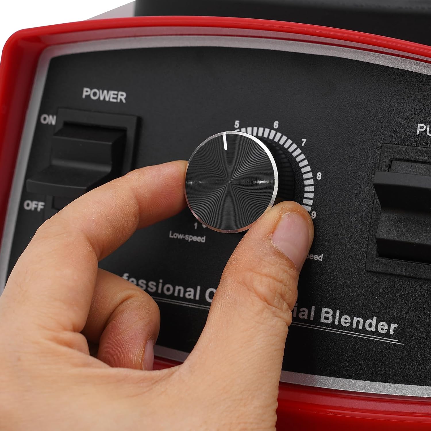 2200W Professional Countertop Smoothie Blender, 3HP 2L Adjustable Speed Heavy Duty Stainless Steel Commercial Kitchen Blender for Milkshakes,Ice Creams, Fresh Juices (Red)