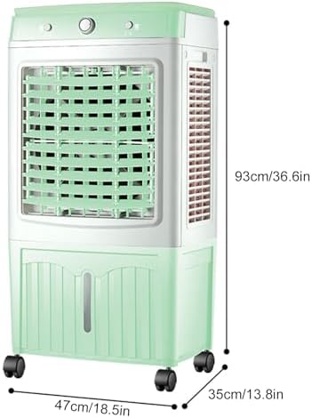 Evaporative Air Cooler, Swamp Cooler, Portable Air Conditioners, Mechanical Knob Operation, 3 Wind Speed, Swing Left and Right, for Home Workshop