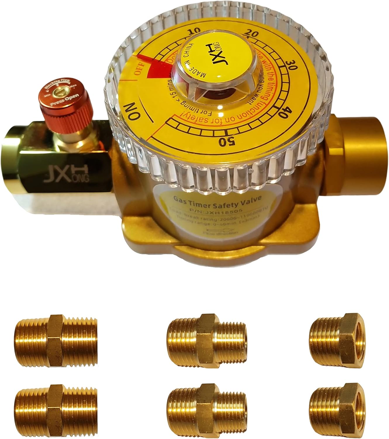 gas safety timer automatic shut off valve,110000 BTU, 1/2