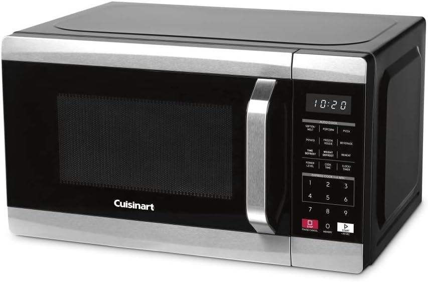 Cuisinart CMW-70 Stainless Steel Microwave Oven, Silver & Cast-Iron Double Burner, 11.5