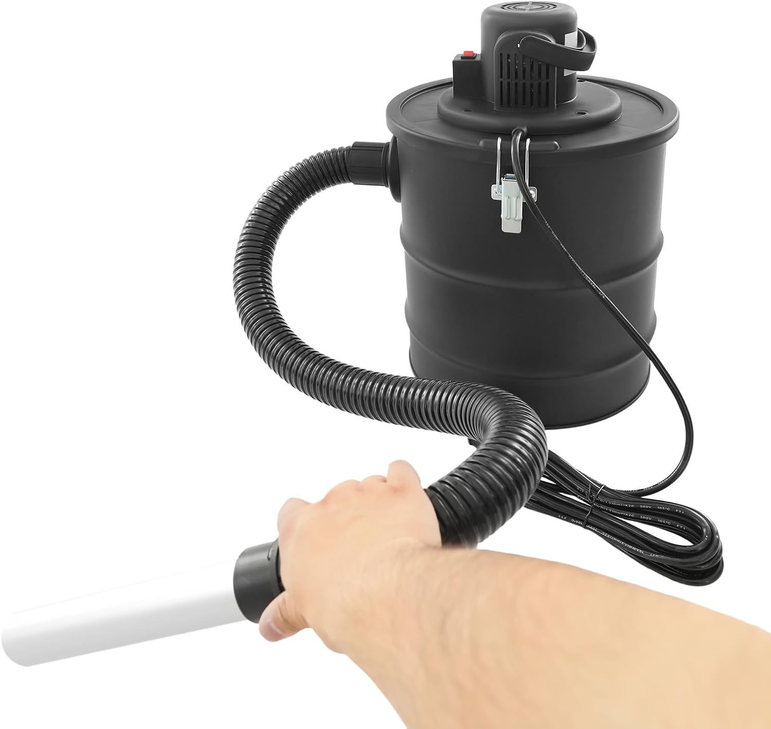 1200W Ash Vacuum Cleaner, 5.28 Gal Fireplace Ash Vacuum for Pellet Stoves, 18KPa Suction, for Fireplaces & BBQ