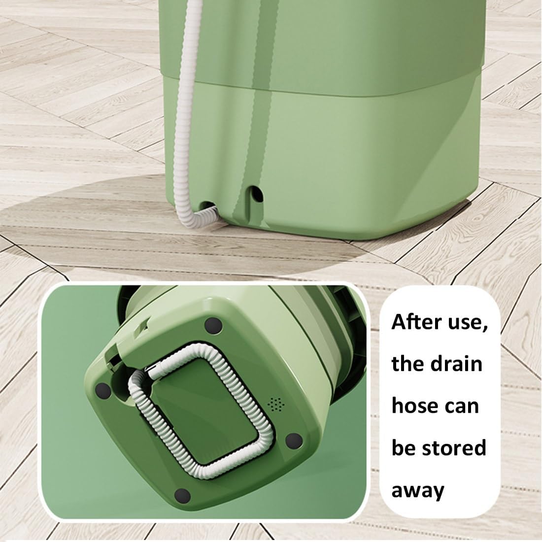 Portable Mini Washing Machine Travel Small Washer Capacity 15L/3.96GAL Wash and Drain Cycle Combo Foldable Clothes Washer(13L/3.43GAL)