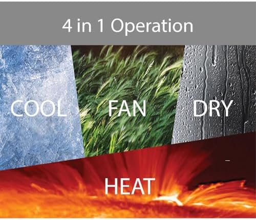 LG 7,500 BTU Window Air Conditioner with Supplemental Heat, Cools 320 Sq.Ft. (16' x 20' Room Size), Electronic Controls with Remote, 2 Cooling, Heating & Fan Speeds, Slide In-Out Chassis, 115V