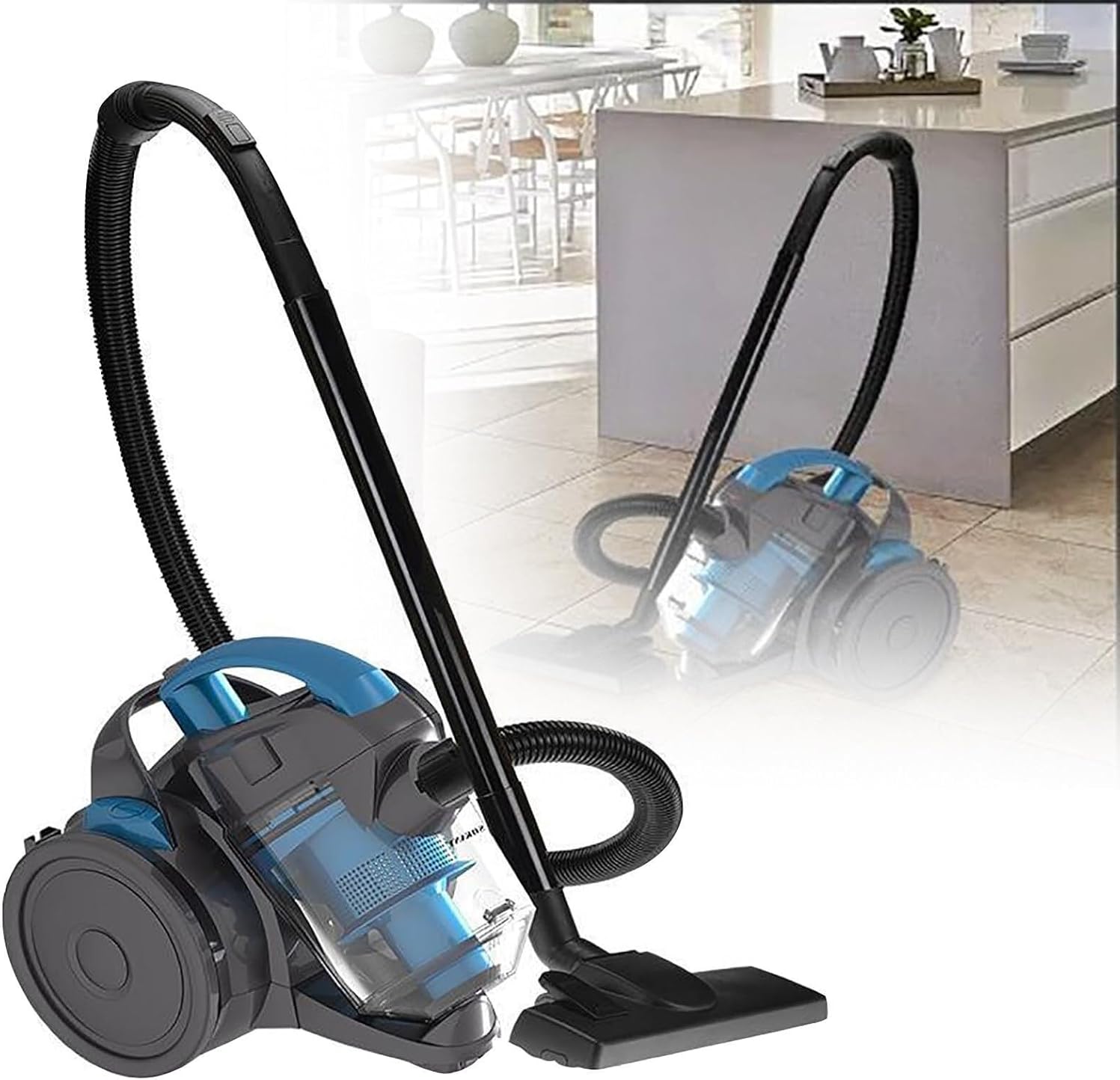 Powerful Bagless Cylinder Vacuum Cleaner with Rotatable Cleaning Brush Corded Vacuum Cleaner