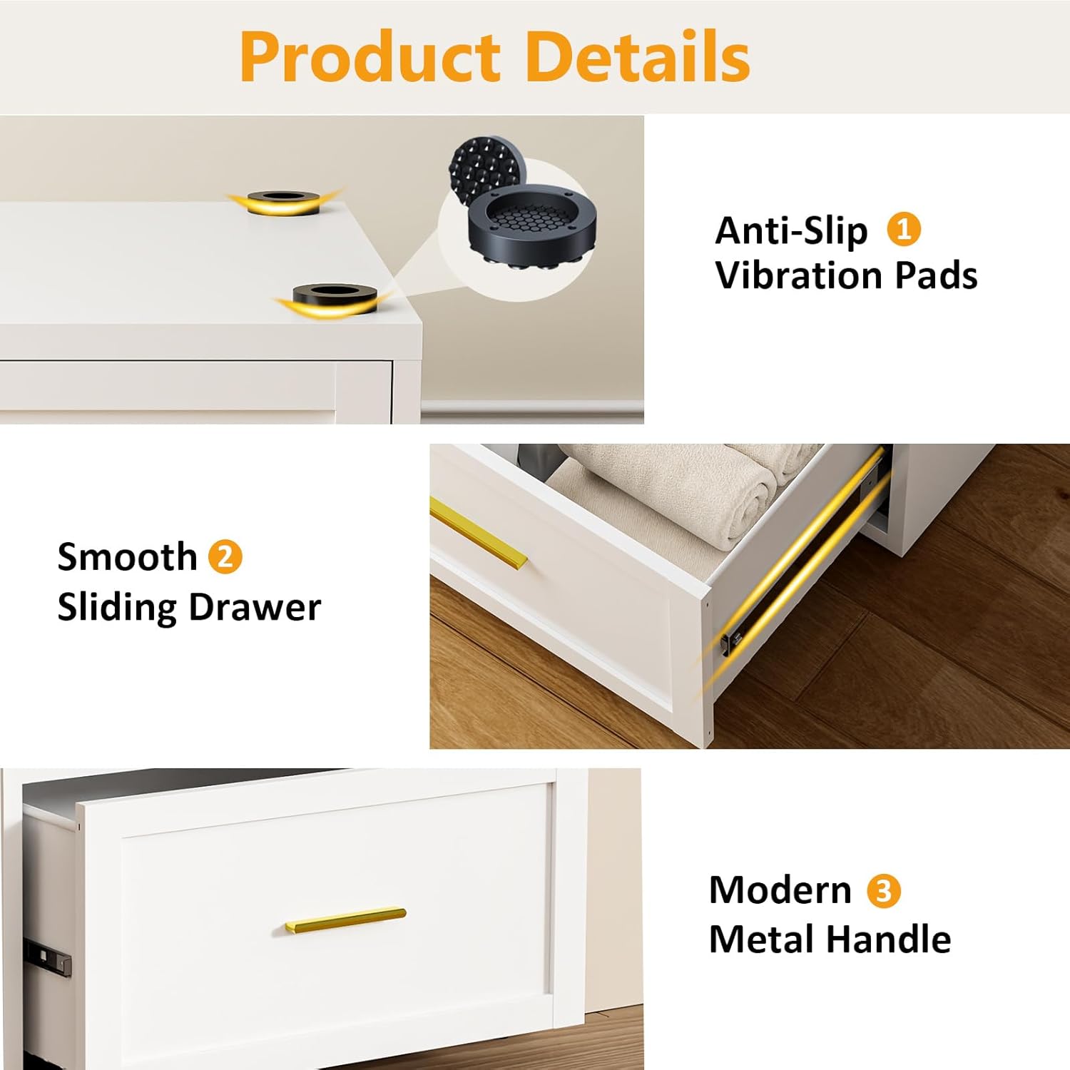 Laundry Pedestal Heavy Duty Metal Washer and Dryer Pedestals, 16