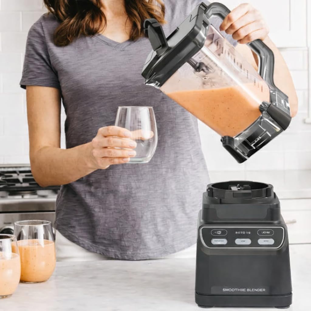 Ninja Professional Blender with Auto-iQ – 1000W Power Blender, Total Crushing Blades, 72 oz Pitcher, Pre-Programmed Smart Settings for Smoothies, Frozen Drinks & Shakes, Dishwasher Safe, Black