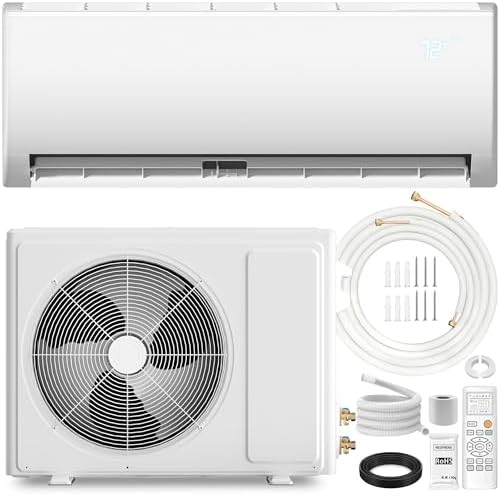 9000 BTU Mini Split Air Conditioner ＆ Heat Pump - 110V/120V Wall Mount Ductless Inverter AC/Heating System - 19 SEER2, Ultra Quiet