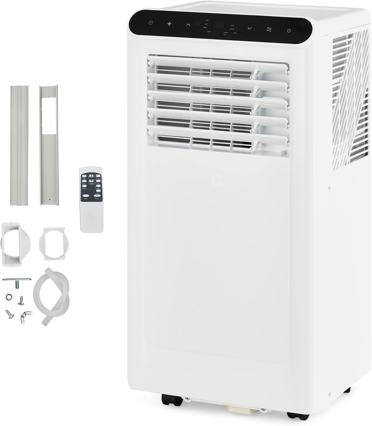 GarveeLife Portable Air Conditioner with Remote Control 10000 BTU Unit for Rooms Up to 450 Sq. Ft. 3 in-1 Quiet AC, Dehumidifier,Fan Includes Window Installation Kit, 24-Hour Timer,Sleep Mode,White