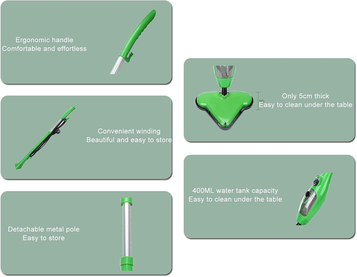 Steam Mop Cleaner, Steam Mop Wet Dry Dual Use for Home (US Plug 100 to 120V)