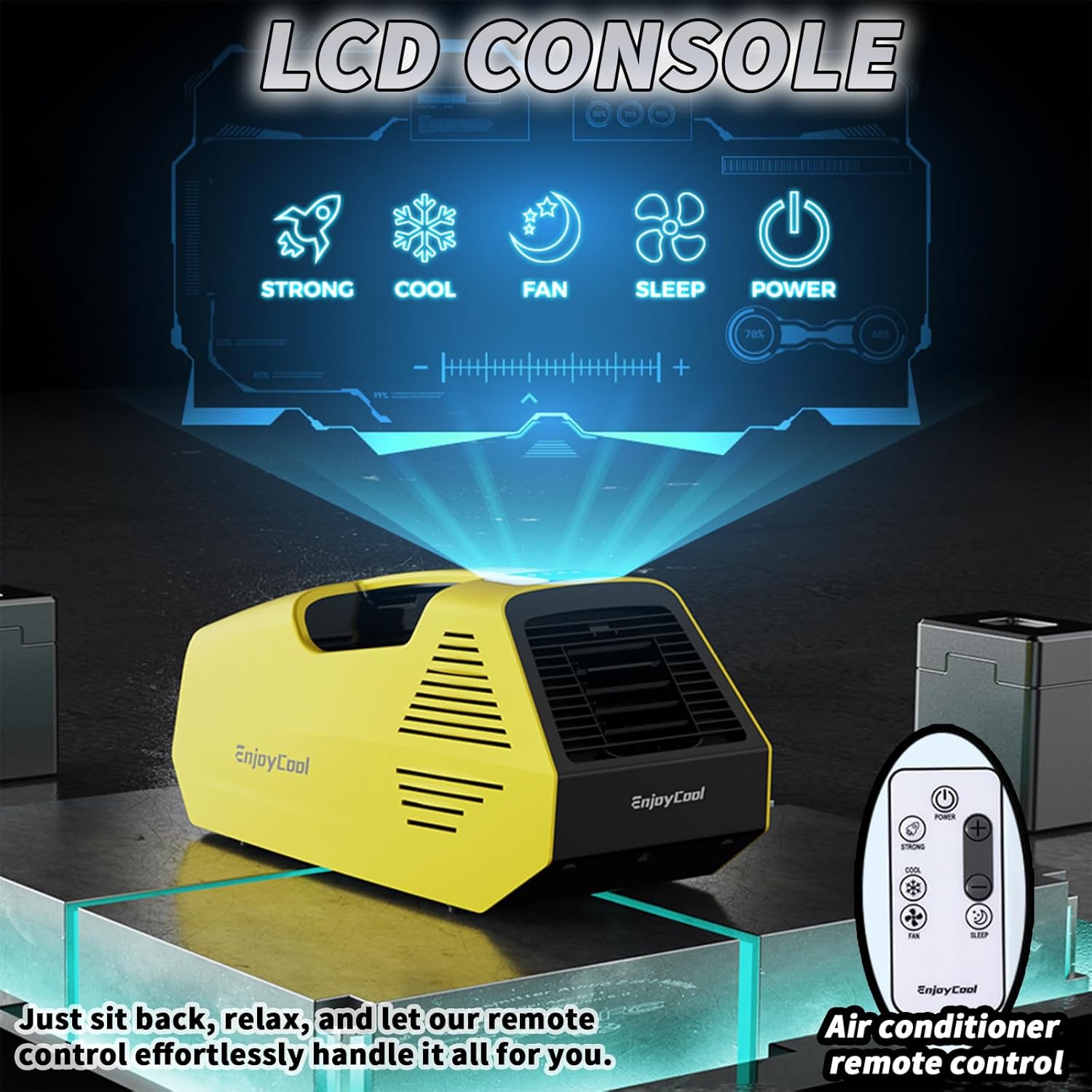 Tent Air Conditioner Portable air conditioners Idea for RV Van Life Camping Outdoor/Rvs/Fishing or Pet Air Conditioners Portable Portable Air Conditioners needed 222W Low Power yellow