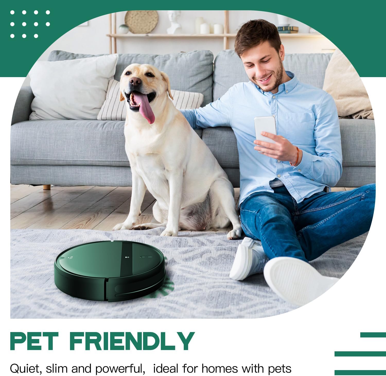 Robot Vacuum and Mop Combo with Smart 3D Avoidance | 2 in 1 Mopping Robotic Vacuum Cleans Hard Floors & Carpets | Powerful Suction & Tangle-Free for Pet Hair | App/Wi-Fi/Alexa, Self-Charging