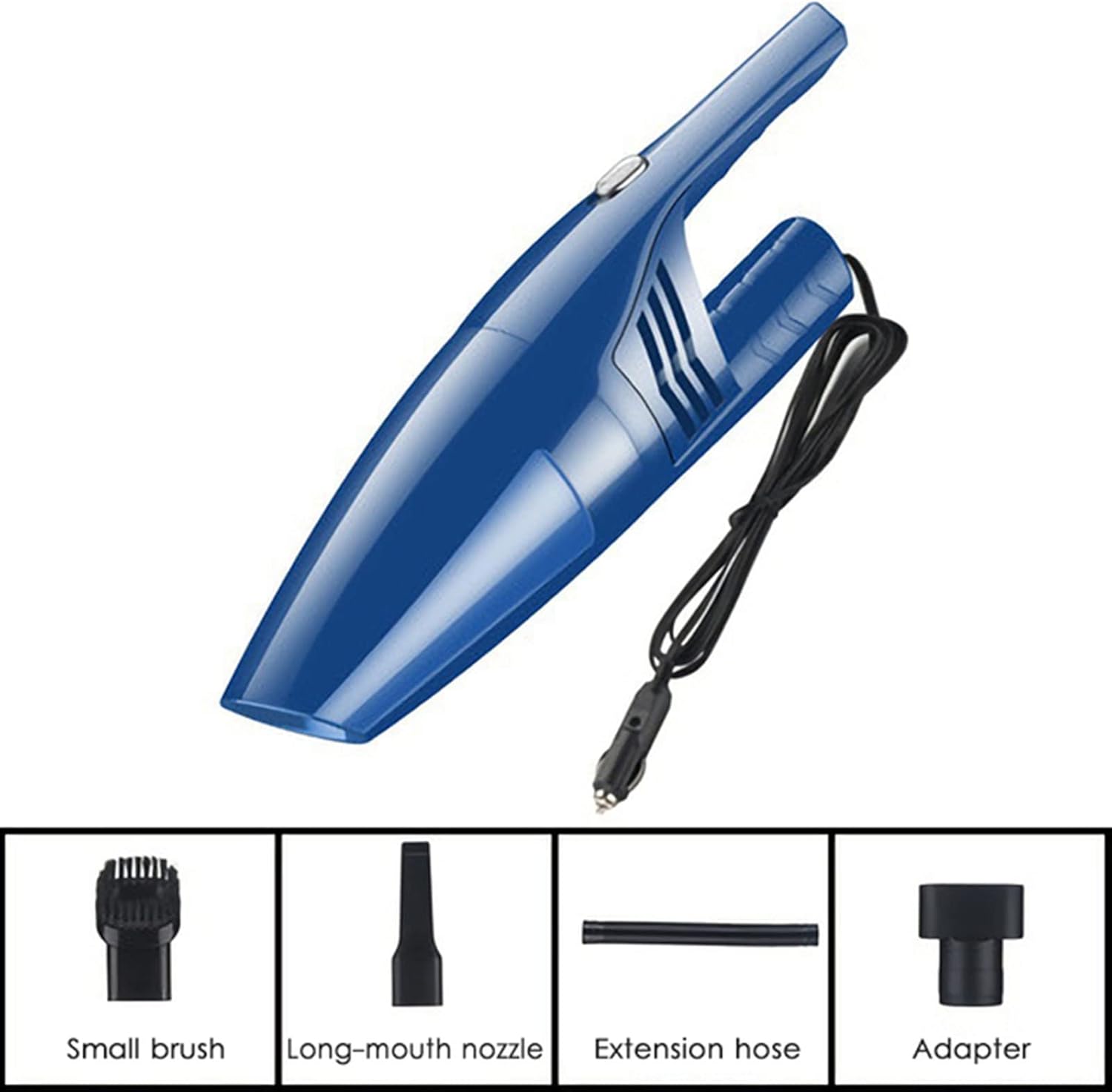 6000PA Portable Car Vacuum Cleaner 120W High Power Handheld Vacuum 16 Ft Cord for Car Interior Accessories Cleaning with Wet Or Dry,Blue