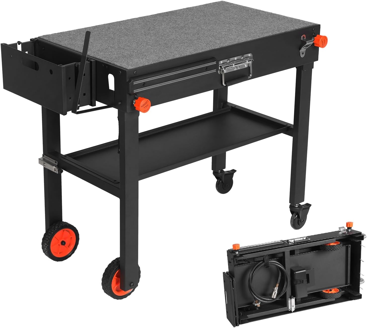 Blackstone Portable Grill Table - Movable Stand for 17 or 22 inch Griddle with Wheels