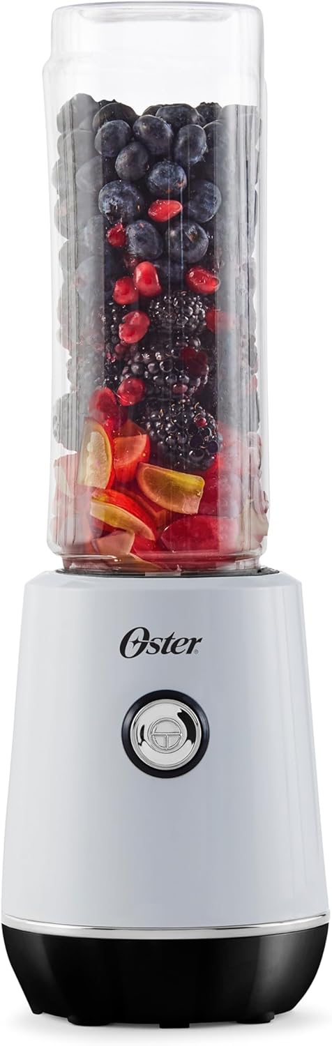 Oster MyBlend Plus Personal Blender 20-Oz BPA-Free Portable 500-Watt with a One-Touch Function Stainless Steel Blade and 3-Year Satisfaction Guarantee