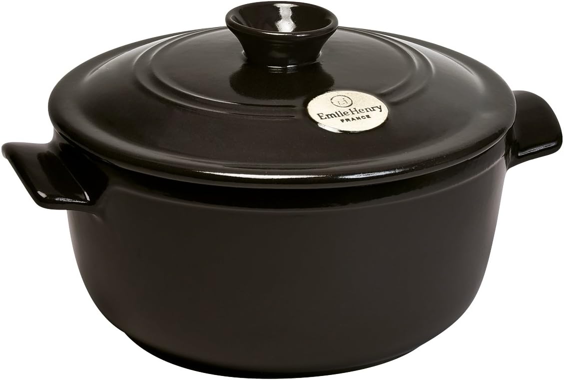 Emile Henry 2.6 Qt. Round Dutch Oven | Charcoal