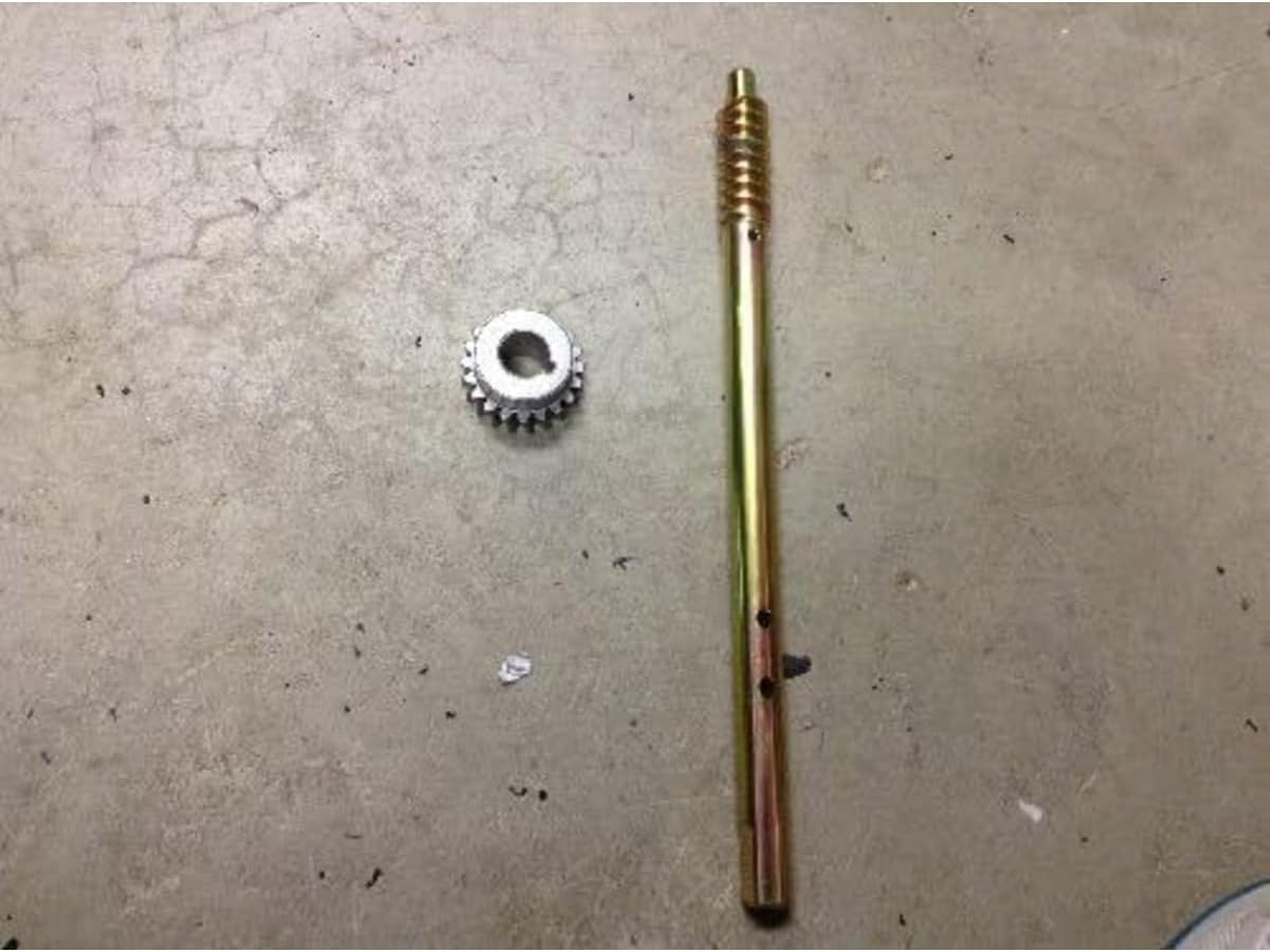 Shaft and Worm Gear Assembly 53200100 03203400 Snow Blower Thrower, Replacement for Ariens OEM