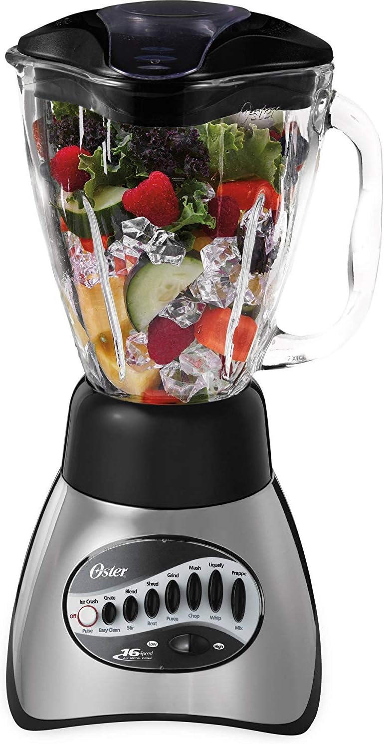 Oster 16-Speed Precise Blend 200 Blender, Brushed Nickel, 006812-001-NP0