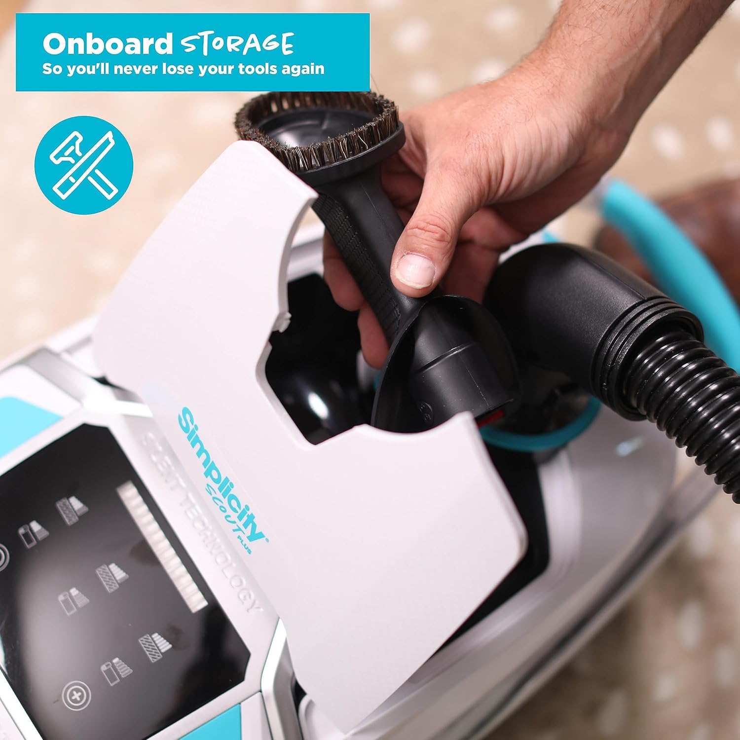 Simplicity Vacuums Scout Plus Canister Vacuum Cleaner, Vacuum Cleaner Carpet and Floor Sweeper with Multifunction Digital Control Panel and Extendable Wand